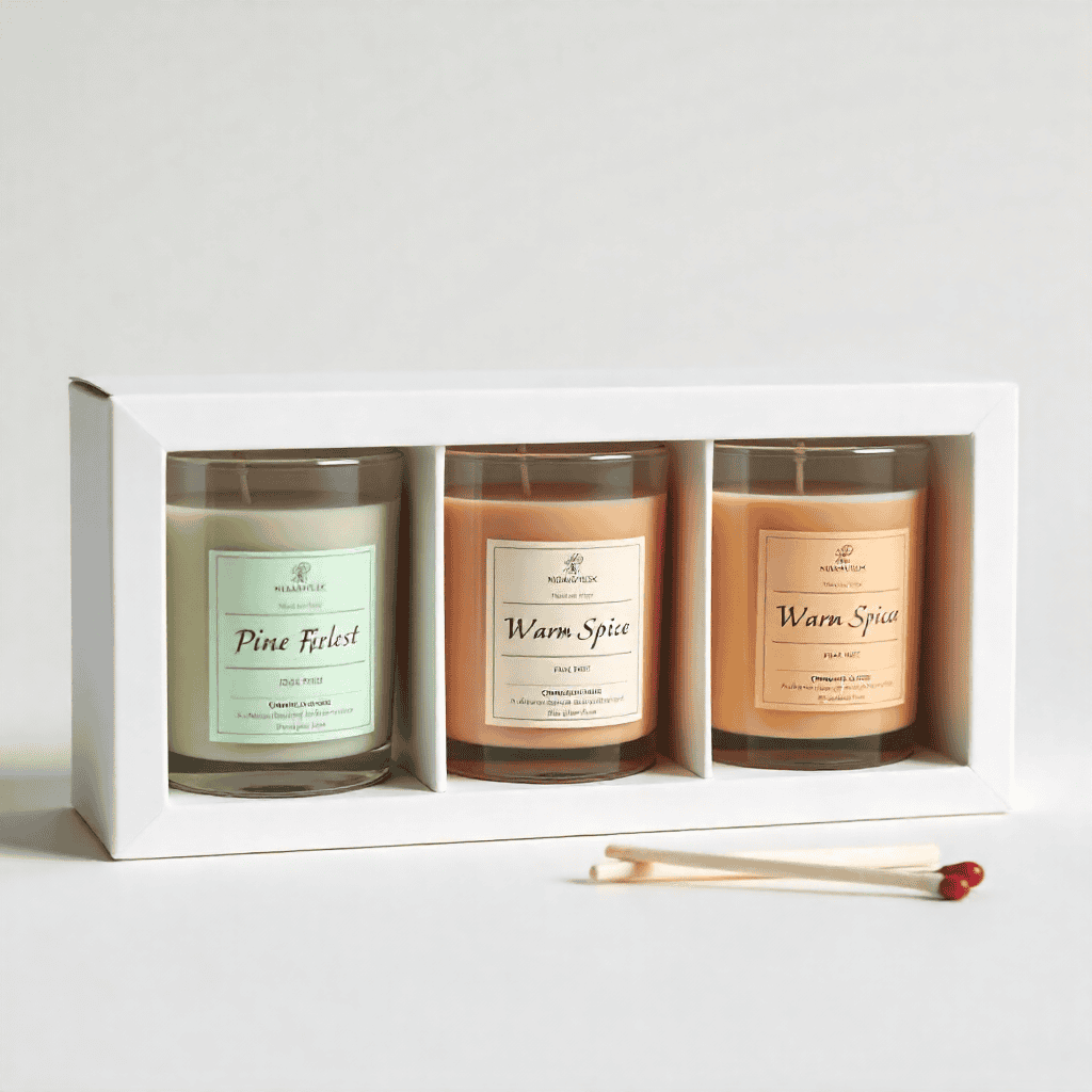 Cadeauverpakte geurkaarsen